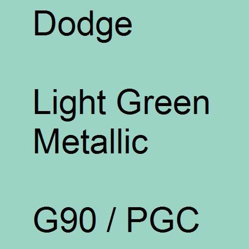 Dodge, Light Green Metallic, G90 / PGC.